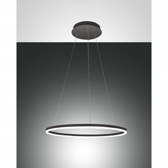 Fabas Luce Lampada a sospensione rotonda a LED in metallo dal design moderno Giotto