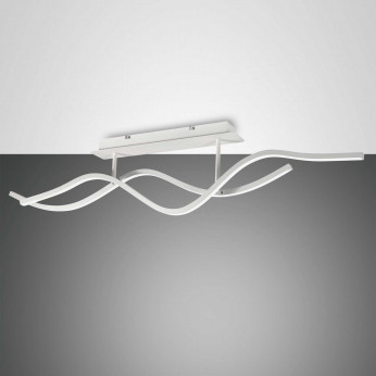 Fabas Luce Illuminazione da soffitto plafoniera a LED con diffusore dalle linee moderne Sinuo