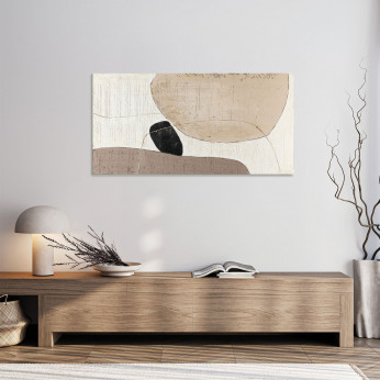 Agave Quadro astratto dipinto a mano su tela di cotone Dolmen 70x140