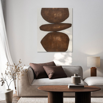 Agave Quadro astratto dipinto a mano su tela di cotone Stone Balance 80x100
