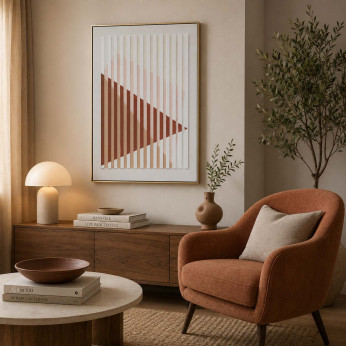 Agave Quadro astratto moderno dipinto a mano su tela di cotone Bahaus 1 60x80 