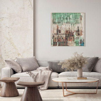 Agave Quadro astratto stampato con carta pressata Amazzonia 80x80