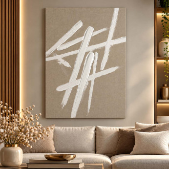 Agave Quadro moderno astratto dipinto a mano con acrilici su tela Cross 60x80 