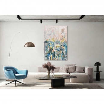 Agave Quadro moderno astratto dipinto a mano su tela "Sugar" 100x150