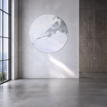 Agave Specchio da parete rotondo dal design moderno Selene d.120