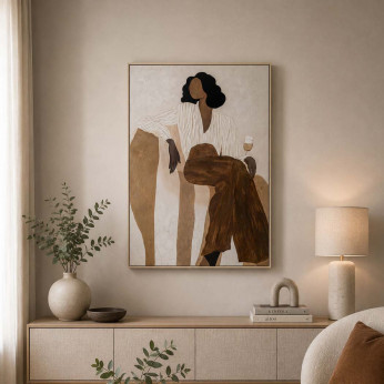 Agave Stampa su tela con motivo figurativo con cornice Olivia 70x100 
