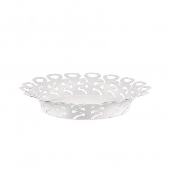 Alessi Cestino grande in acciaio dal design moderno Vimini