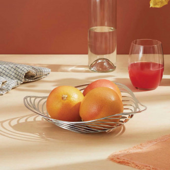 Alessi Cestino in acciaio dal design moderno ed elegante Trinity