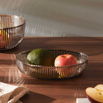 Alessi Cestino ovale in acciaio inossidabile lucido dal design elegante