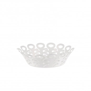 Alessi Cestino piccolo in acciaio dal design moderno Vimini
