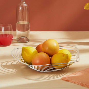 Alessi Fruttiera in acciaio dal design moderno ed elegante Trinity