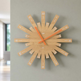 Alessi Orologio da parete in legno Raggiante