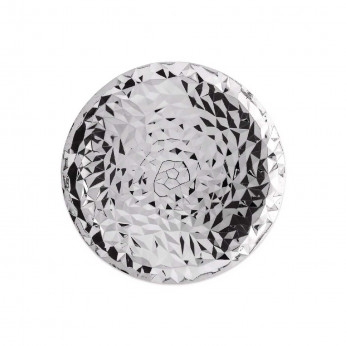 Alessi Vassoio rotondo in acciaio inossidabile lucido dalle linee moderne ed eleganti Joy