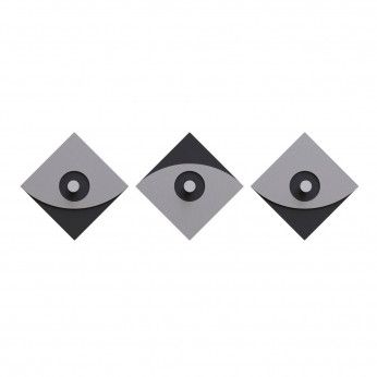 CalleaDesign Appendiabiti da parete moderno in legno con 3 pomelli Eleonora