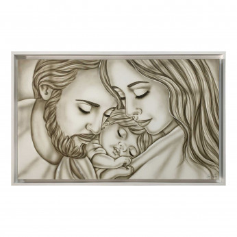Art Maiora Capezzale con la sacra famiglia in stile moderno "Amore di Mamma e Papà" 110x65