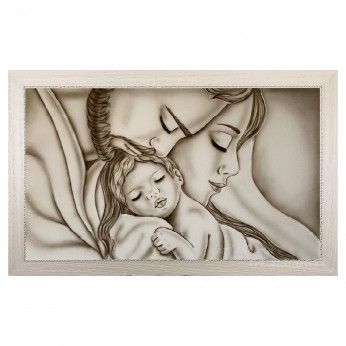 Art Maiora Capezzale con Sacra Famiglia per camera da letto "Abbraccio" 110x65