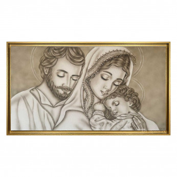 Art Maiora Capezzale contemporaneto dipinto a mano su tela Abbraccio Divino 110x65