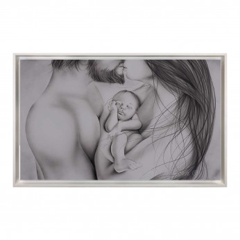 Art Maiora Capezzale dipinto a mano su tela moderno Cuore 110x65