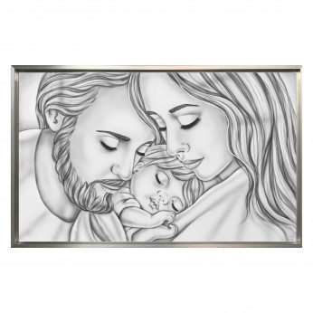 Art Maiora Capezzale la sacra famiglia in stile moderno Amore di Mamma e Papà 110x65