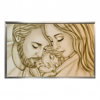 Art Maiora Capezzale la sacra famiglia in stile moderno Amore di Mamma e Papà 110x65
