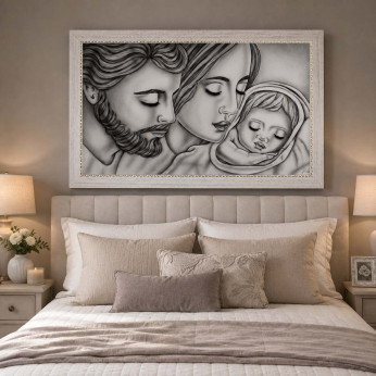 Art Maiora Capezzale moderno dipinto a mano su tela di cotone Tenerezza 110x65