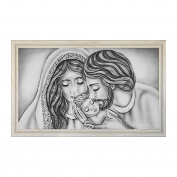 Art Maiora Capezzale moderno dipinto a mano su tela in cotone "Nido d'Amore" 110x65 