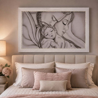 Art Maiora Capezzale moderno dipinto su tela Abbraccio 110x65