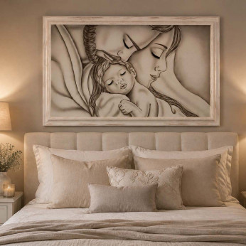 Art Maiora Capezzale moderno dipinto su tela Abbraccio 110x65