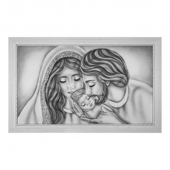 Art Maiora Capezzale sacra famiglia dipinta a mano su tela "Nido d'Amore Romantico" 110x65