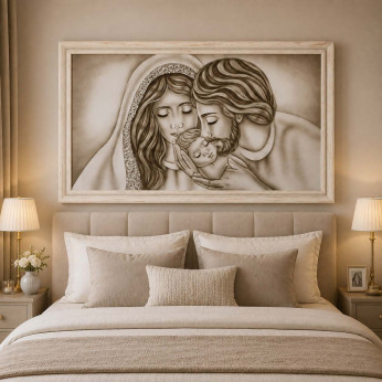 Art Maiora Capoletto capezzale con maternita per camera da letto Nido d'Amore 110x65