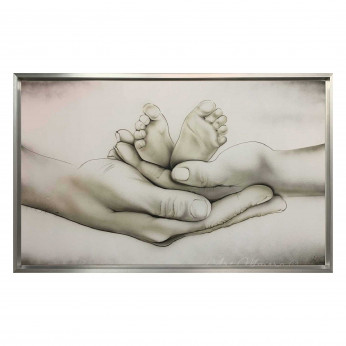 Art Maiora Capoletto moderno con la sacra famiglia dipinta su tela Different Family 110x65