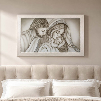 Art Maiora Capoletto moderno dipinto a mano con la sacra famiglia Forza 110x65