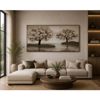 Art Maiora Quadro a tema natura dipinto a mano su tela Soffio 130x70