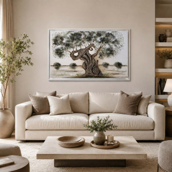 Art Maiora Quadro a tema paesaggistico dipinto acrilico su tela Ulivo 120x80 