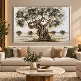 Art Maiora Quadro a tema paesaggistico dipinto acrilico su tela Ulivo 150x100