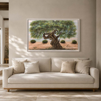 Art Maiora Quadro a tema paesaggistico dipinto su tela Ulivo 120x80