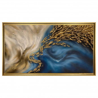 Art Maiora Quadro astratto dipinto a mano Terra e Mare in Danza 120x80
