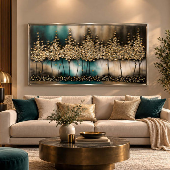 Art Maiora Quadro astratto su tela di cotone Notte Romantica 150x80
