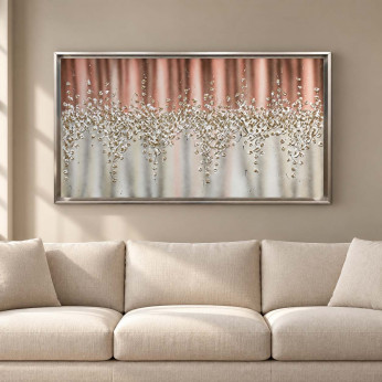 Art Maiora Quadro astratto su tela dipinto a mano Comete 130x70