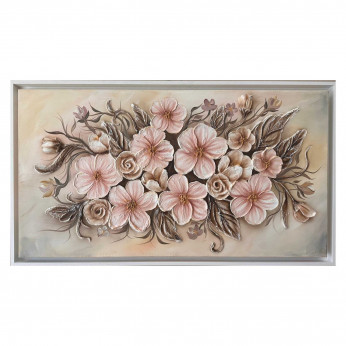 Art Maiora Quadro con fiori dipinto a mano Fiore in Fiore 130x70