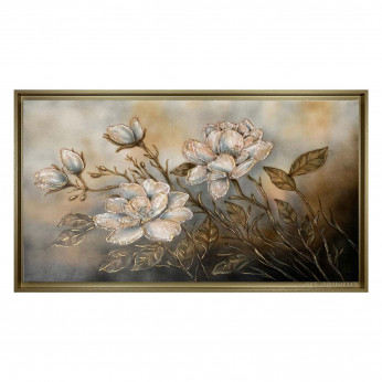 Art Maiora Quadro con fiori dipinto su tela di cotone Notte di Petali 120x80