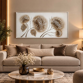 Art Maiora Quadro con fiori su tela Ortensie 110x65