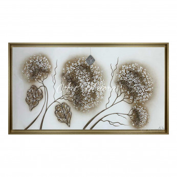 Art Maiora Quadro con fiori su tela Ortensie 130x70 