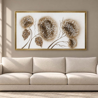 Art Maiora Quadro con fiori su tela Ortensie 130x70