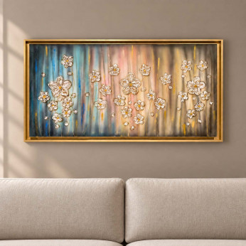 Art Maiora Quadro con fiorni su tela dipinta a mano Sogno Floreale 110x65