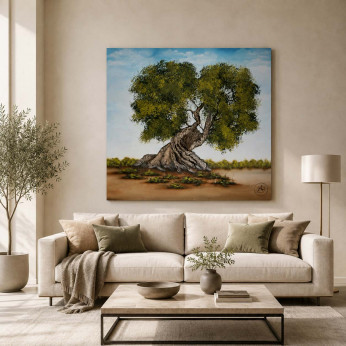 Art Maiora Quadro con paesaggio acrilico su tela Amore Secolare 100x100