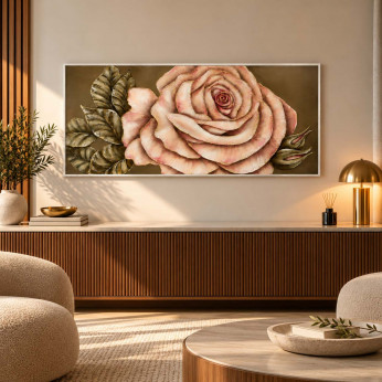 Art Maiora Quadro con tema floreale dipinto a mano su tela Gelosia 150x80