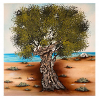 Art Maiora Quadro contemporaneo paesaggistico Scorcio di Puglia 100x100