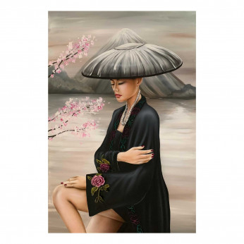 Art Maiora Quadro dipinto a mano su tela Fioritura delle Rose 80x120