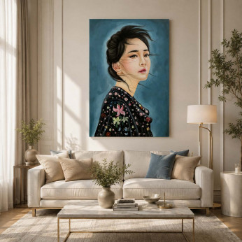 Art Maiora Quadro dipinto a mano su tela Sakura 80x120